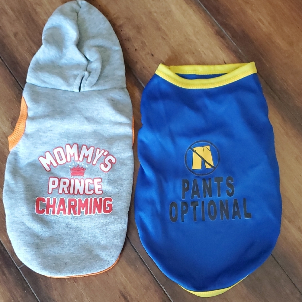 NWOT Dog Hoodie & Shirt Set